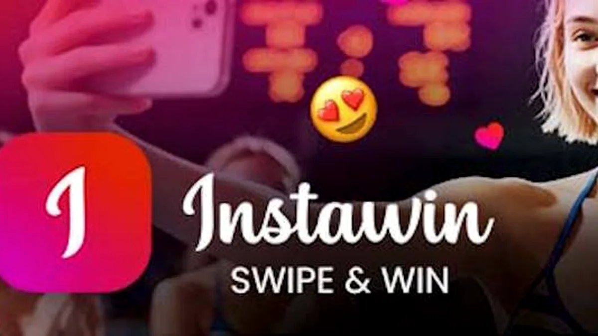 Antarmuka permainan kartu pos Instawin yang dinamis